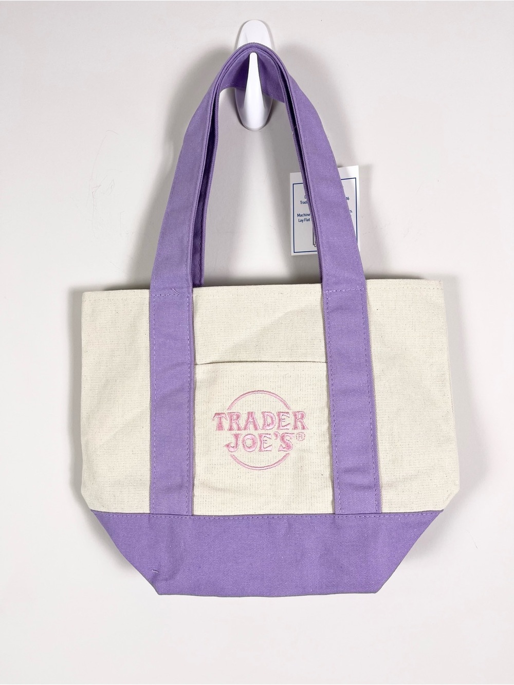 Trader Joe’s Easter Special Mini Tote Bundle Pastel Canvas Bag Limited Edition - Picture 5 of 7